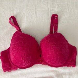 Torrid Fuchsia Lace XO Push Up Plunge Bra